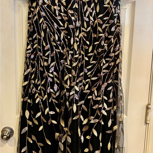 Ever Pretty Black and Gold Leaf Maxi Dress - Picture 5 of 8